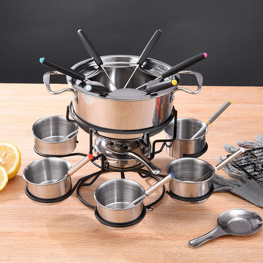 Alcohol Stove Cheese Fondue Pot Set Rotating Alcohol Stove