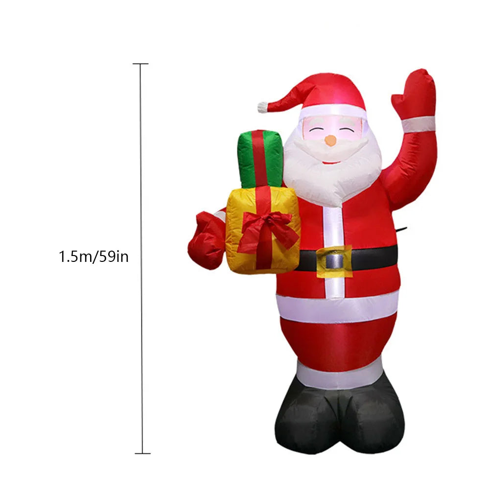 Inflatable LED Snowman Santa Toy with LED Light Decoration for 2024 Christmas