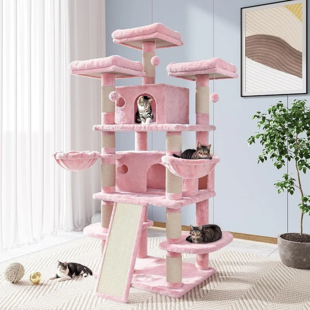 New 68 Inches Cat Tree/Cat Tree House and Towers - S & R Enterprises