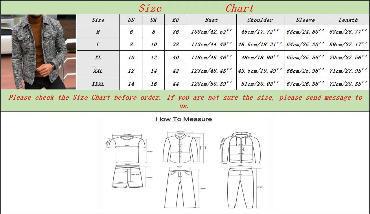 Fashion Jacket Men 2023 Spring Autumn Slim Plaid Coat Men Clothing Casual Coat Jacket