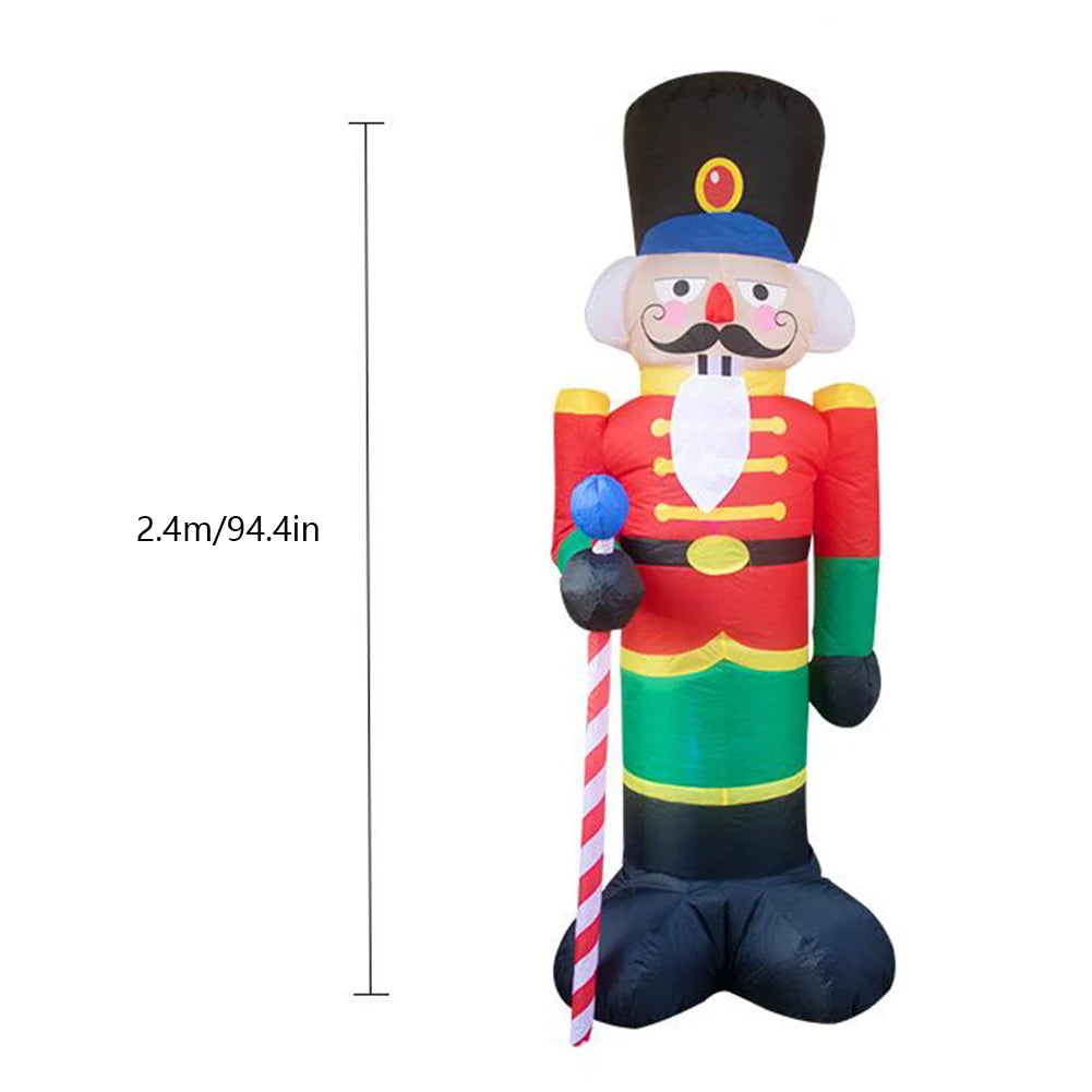 Inflatable LED Snowman Santa Toy with LED Light Decoration for 2024 Christmas