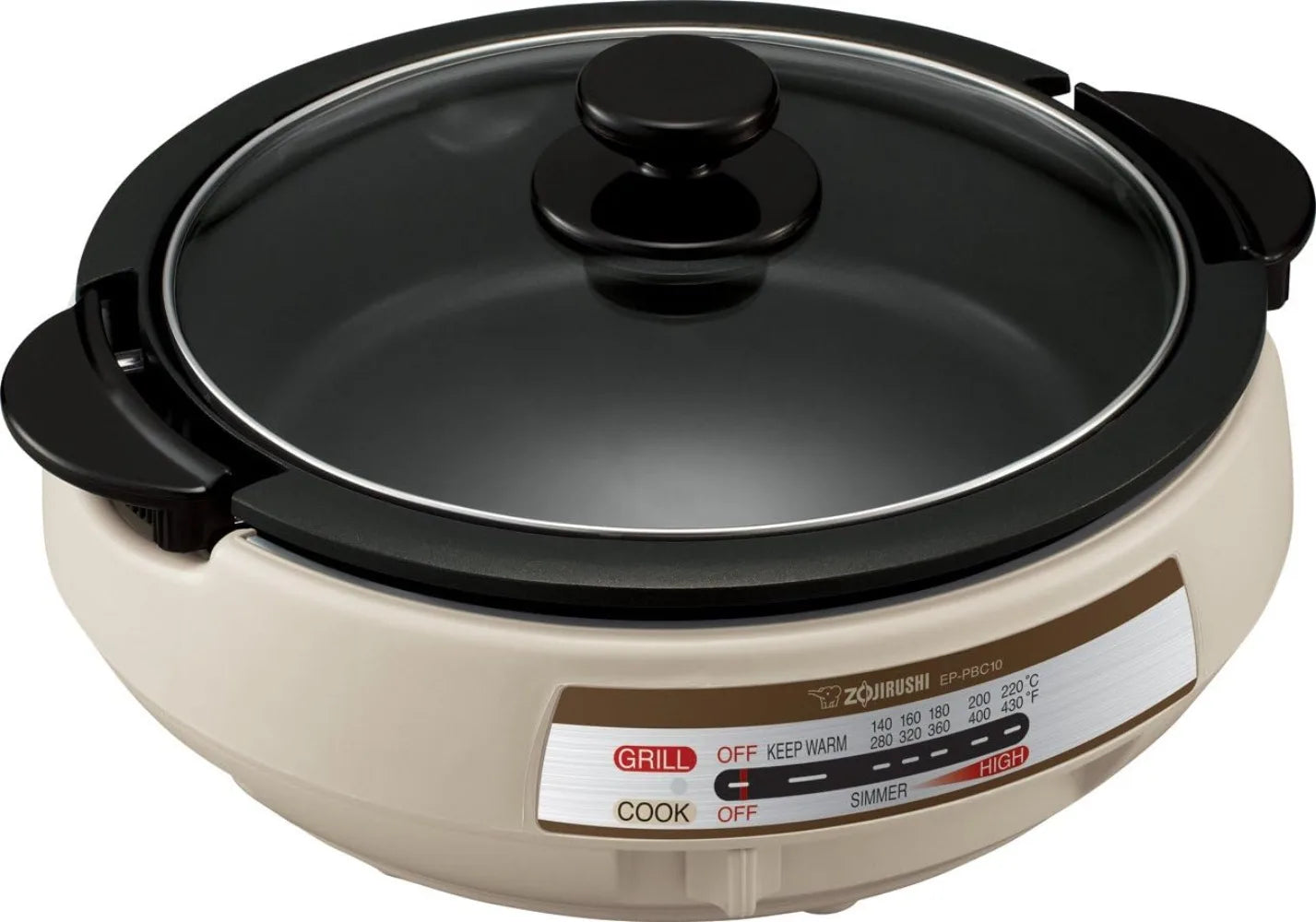 EP-PBC10 Gourmet d'Expert Electric Skillet & NS-ZCC10 Neuro Fuzzy Rice Cooker, 5.5-Cup, White