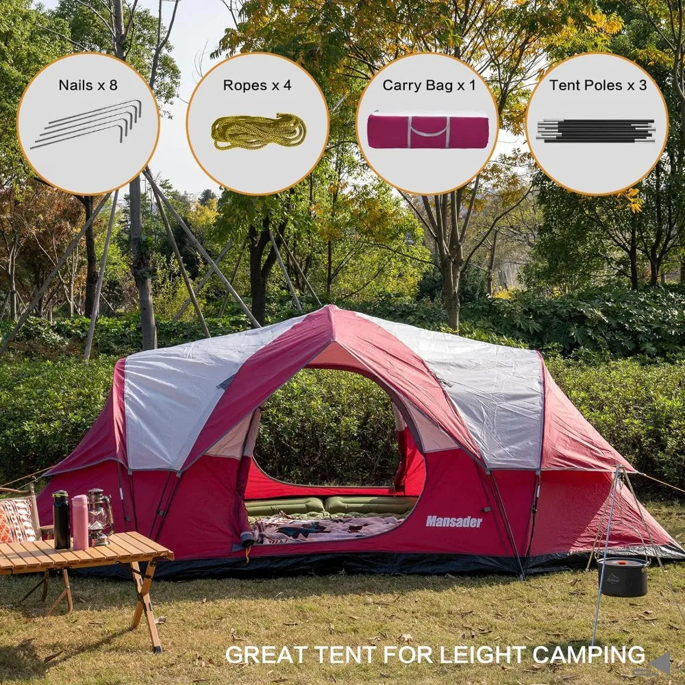 6 Person Family Camping Tent,Waterproof