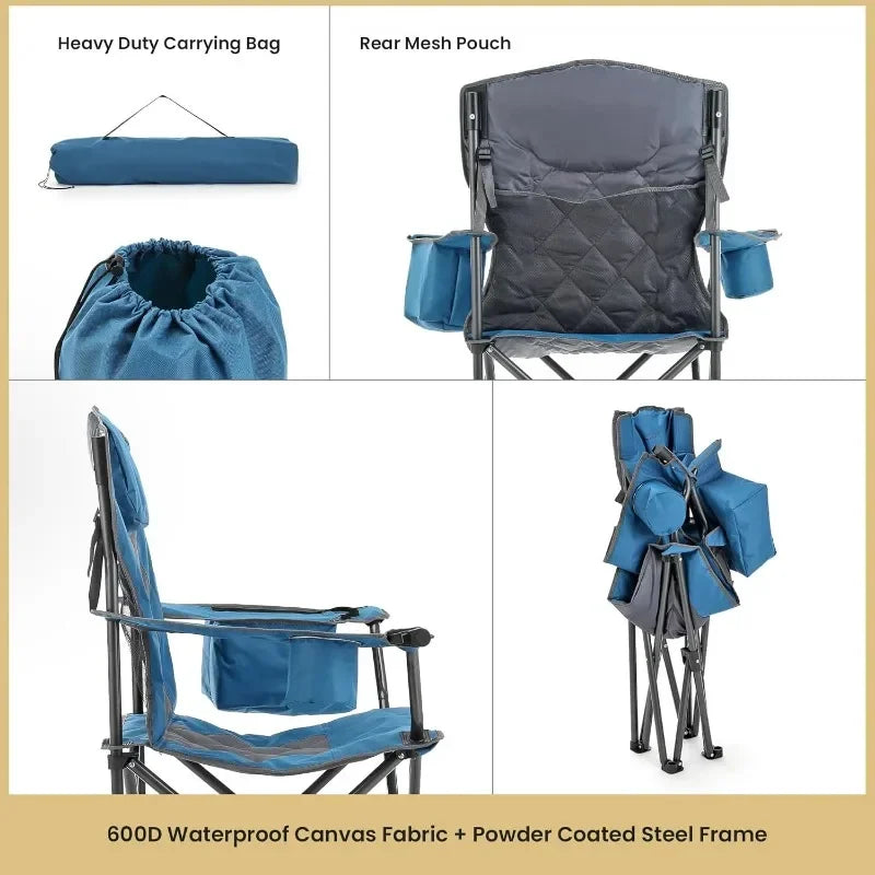 Portable folding camping chair for four people camping equipment