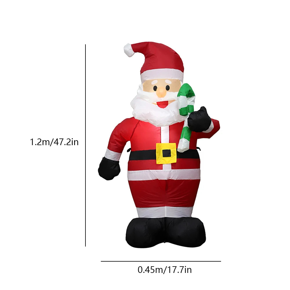 Inflatable LED Snowman Santa Toy with LED Light Decoration for 2024 Christmas