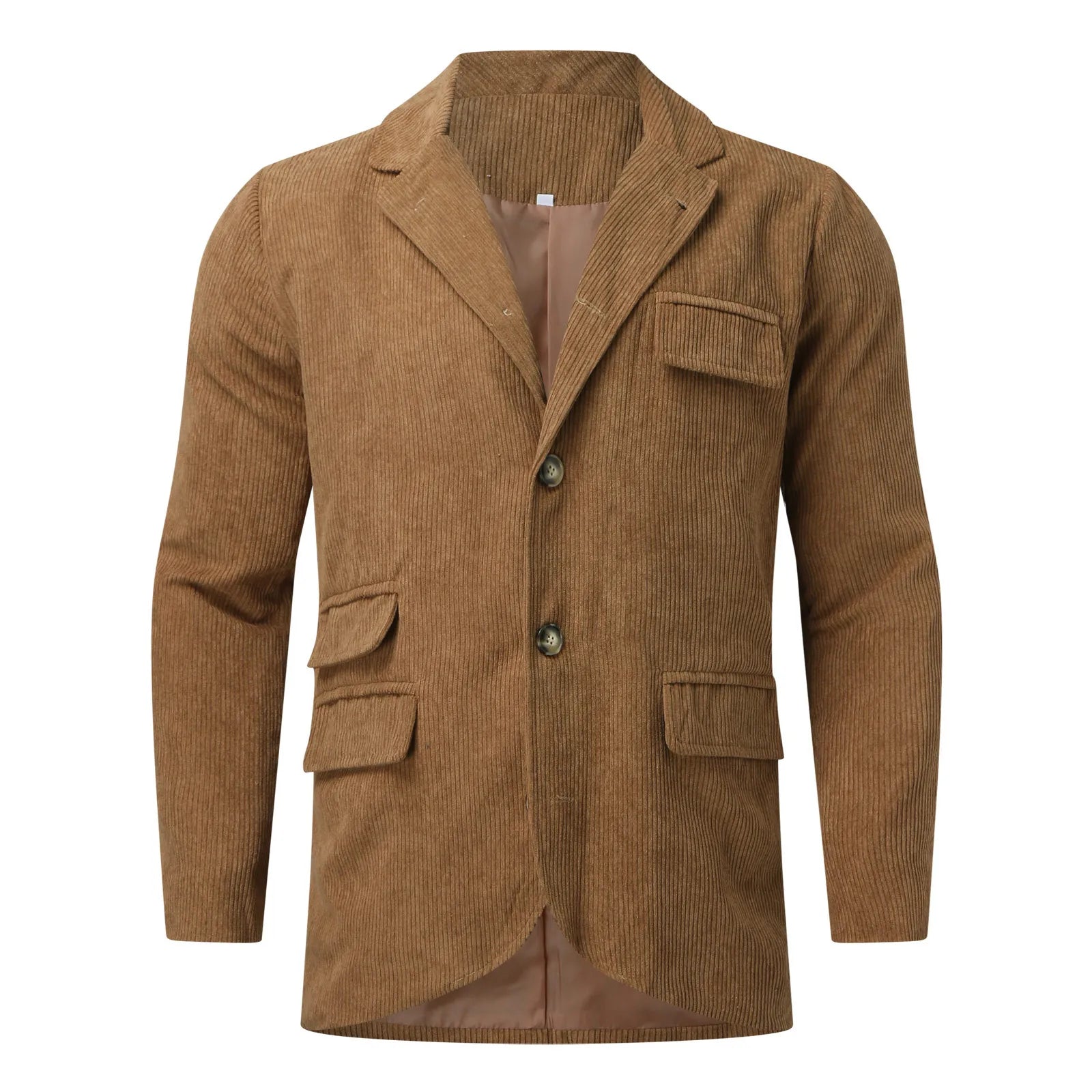 Vintage Retro Corduroy Blazer Coat Men's Casual  Fit Slim Jackets - S & R Enterprises