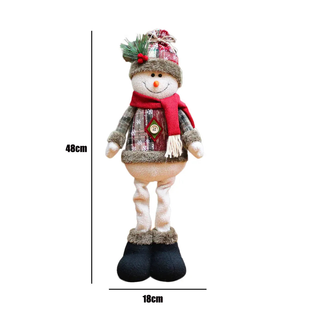 Christmas Santa Snowman-Reindeer Christmas Decoration Leg Table Mantel Decoration Xmas