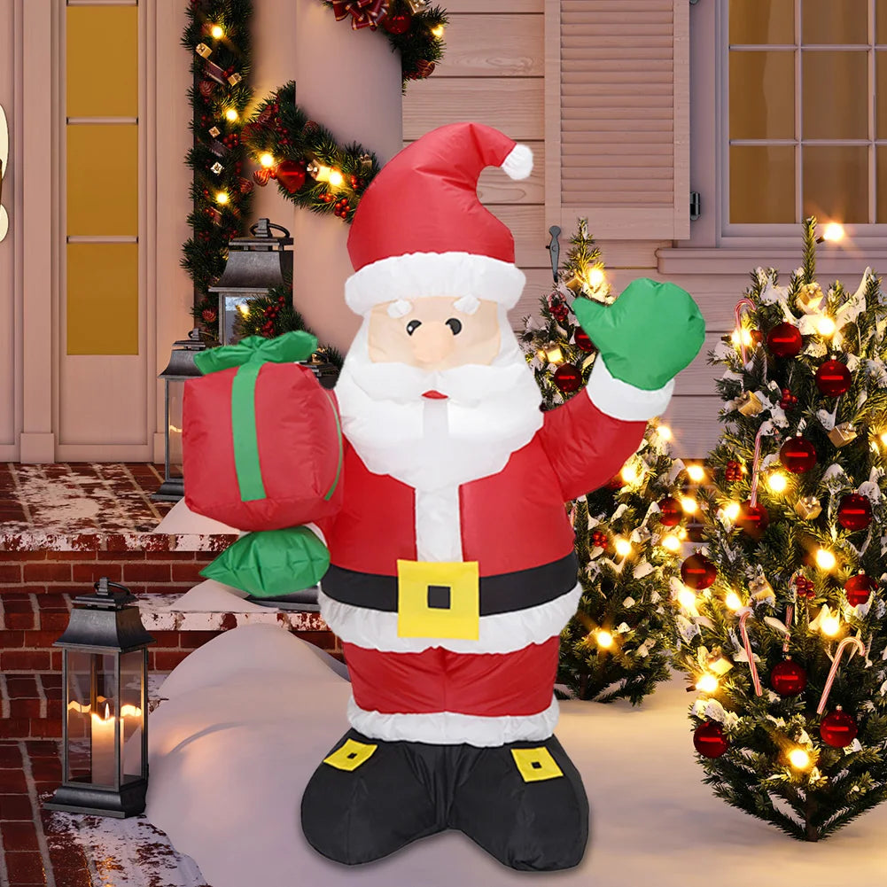 Inflatable LED Snowman Santa Toy with LED Light Decoration for 2024 Christmas