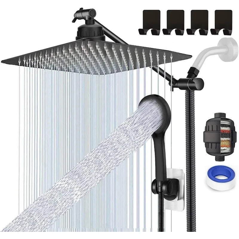 Rain Shower Head with Handheld Spray Shower Heads Combo