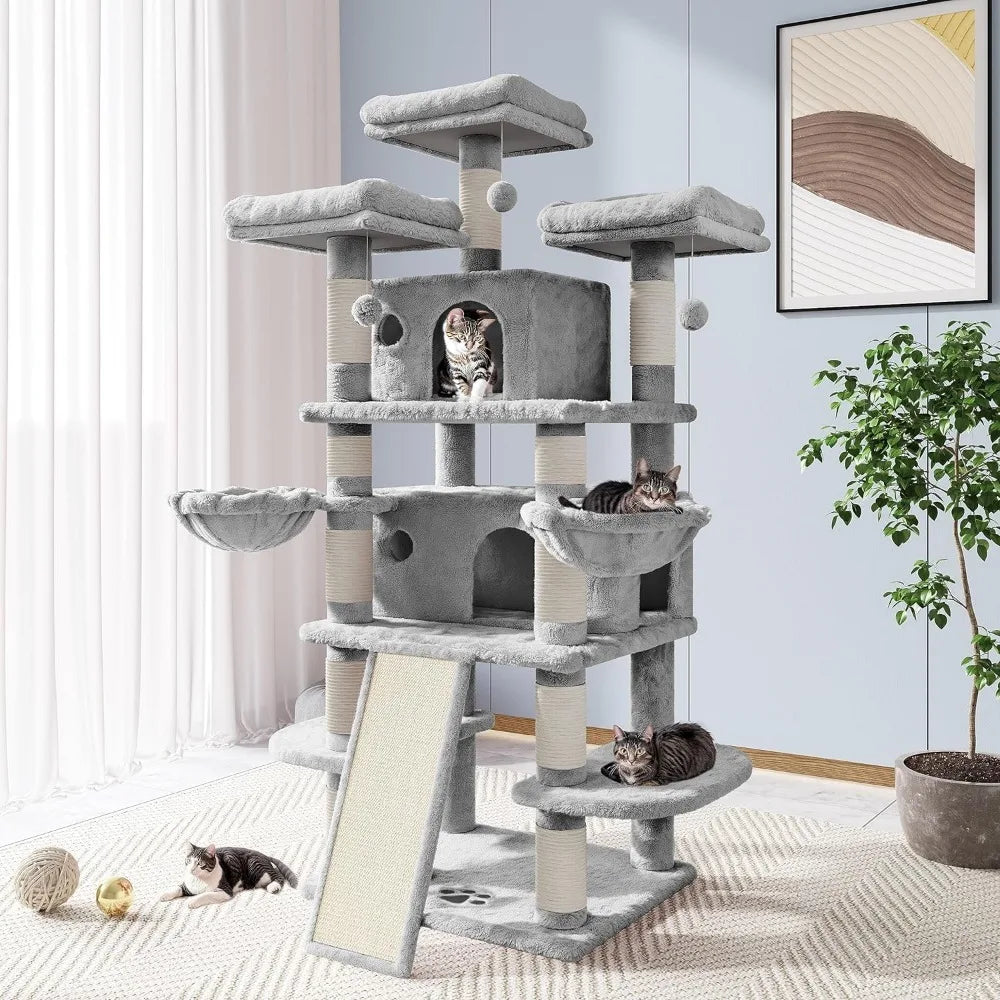 New 68 Inches Cat Tree/Cat Tree House and Towers - S & R Enterprises