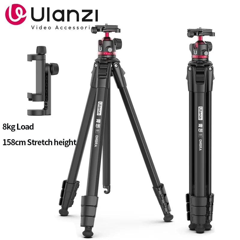 Travel Tripod Aluminum Alloy Metal Outdoor Smartphone DSLR Camera