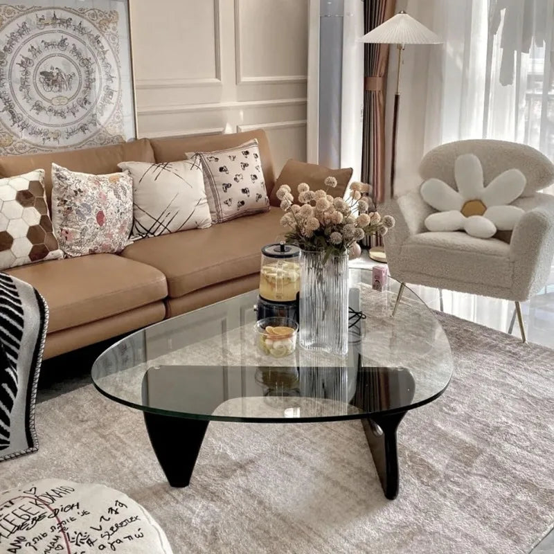 Coffee Tables for Living Room - Triangle Glass Coffee Table