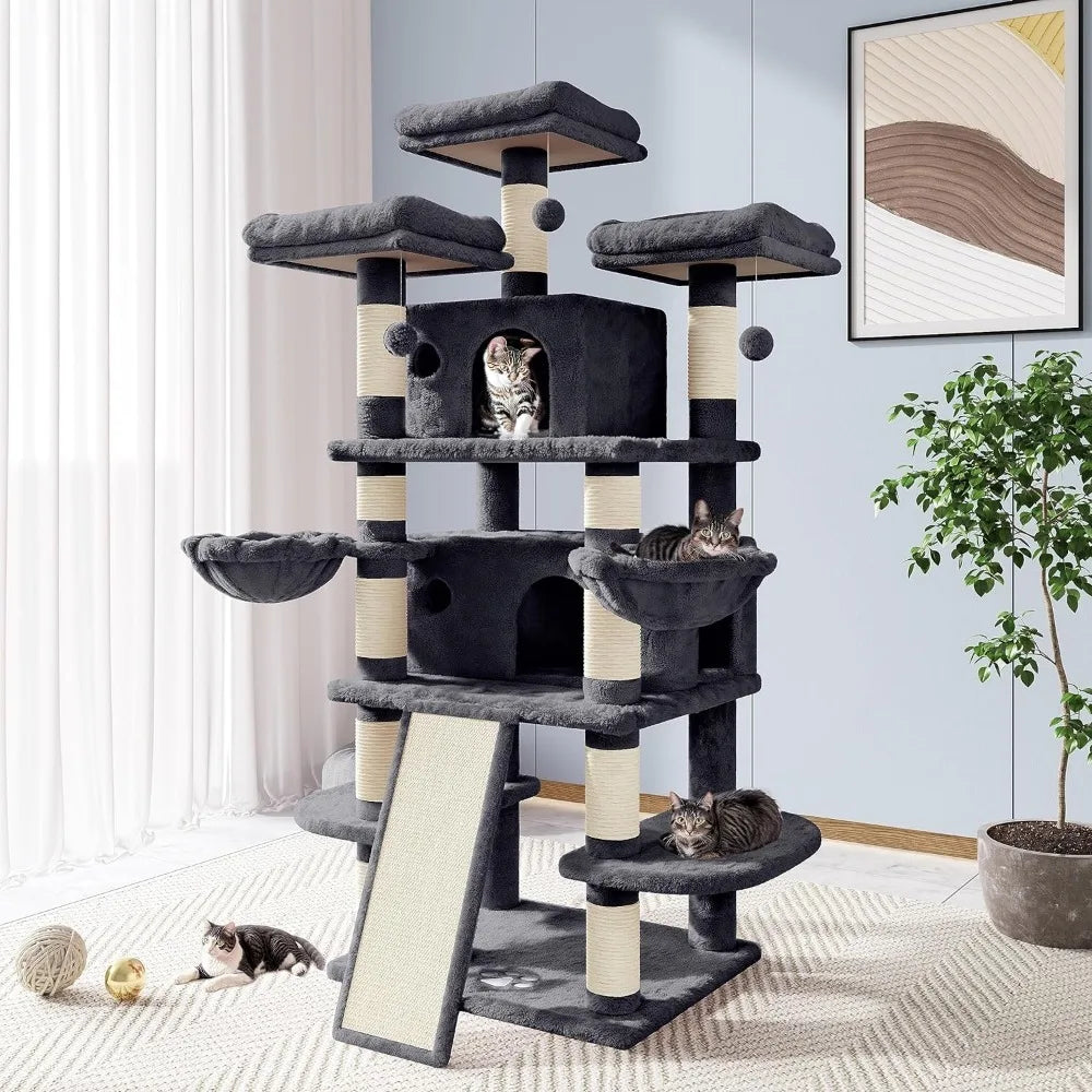 New 68 Inches Cat Tree/Cat Tree House and Towers - S & R Enterprises