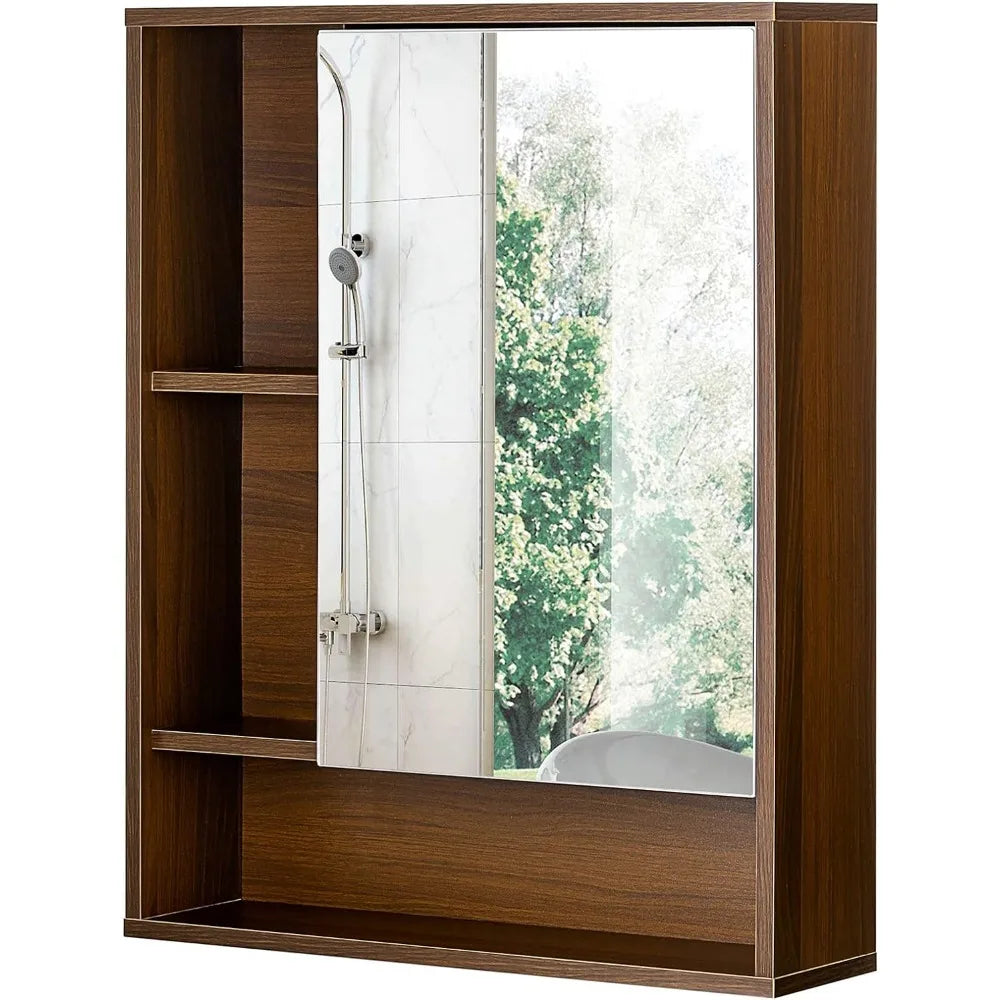 Bathroom Wall Mirror Cabinet, Medicine Cabinet with Single Door