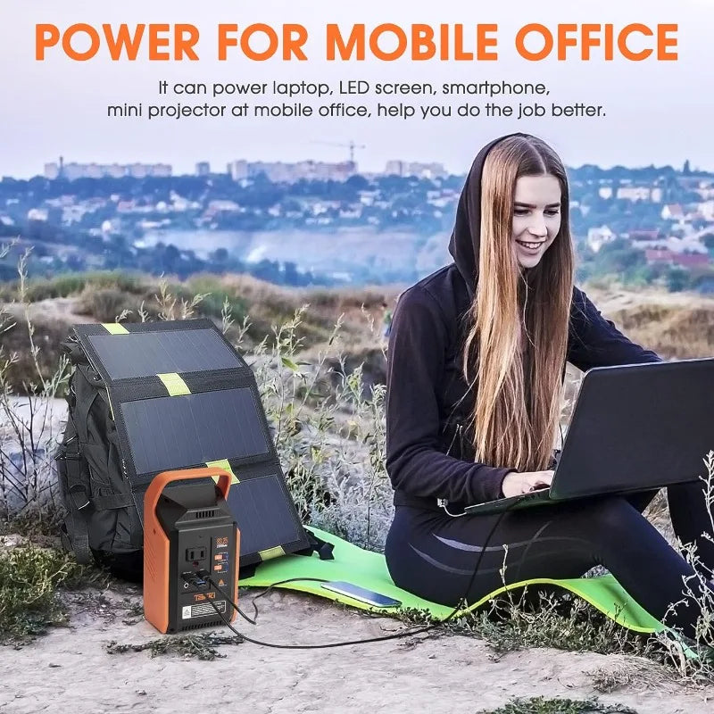 Portable Power Station 83Wh, Camping Solar Generator Power Bank