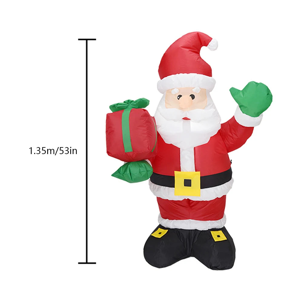 Inflatable LED Snowman Santa Toy with LED Light Decoration for 2024 Christmas