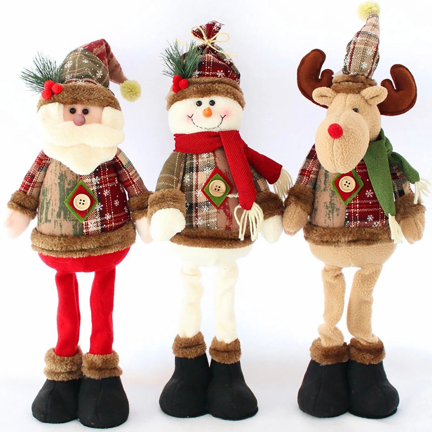 Christmas Santa Snowman-Reindeer Christmas Decoration Leg Table Mantel Decoration Xmas