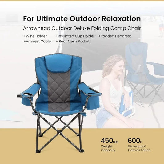 Portable folding camping chair for four people camping equipment