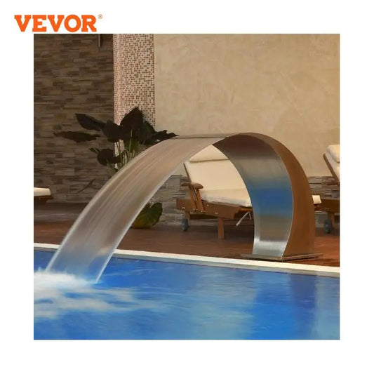 VEVOR 60x30cm/40x20cm Pool Fountain Waterfall Stainless Steel Fountain Pond Garden Swimming Feature Decorative Hardware Faucet - S & R Enterprises