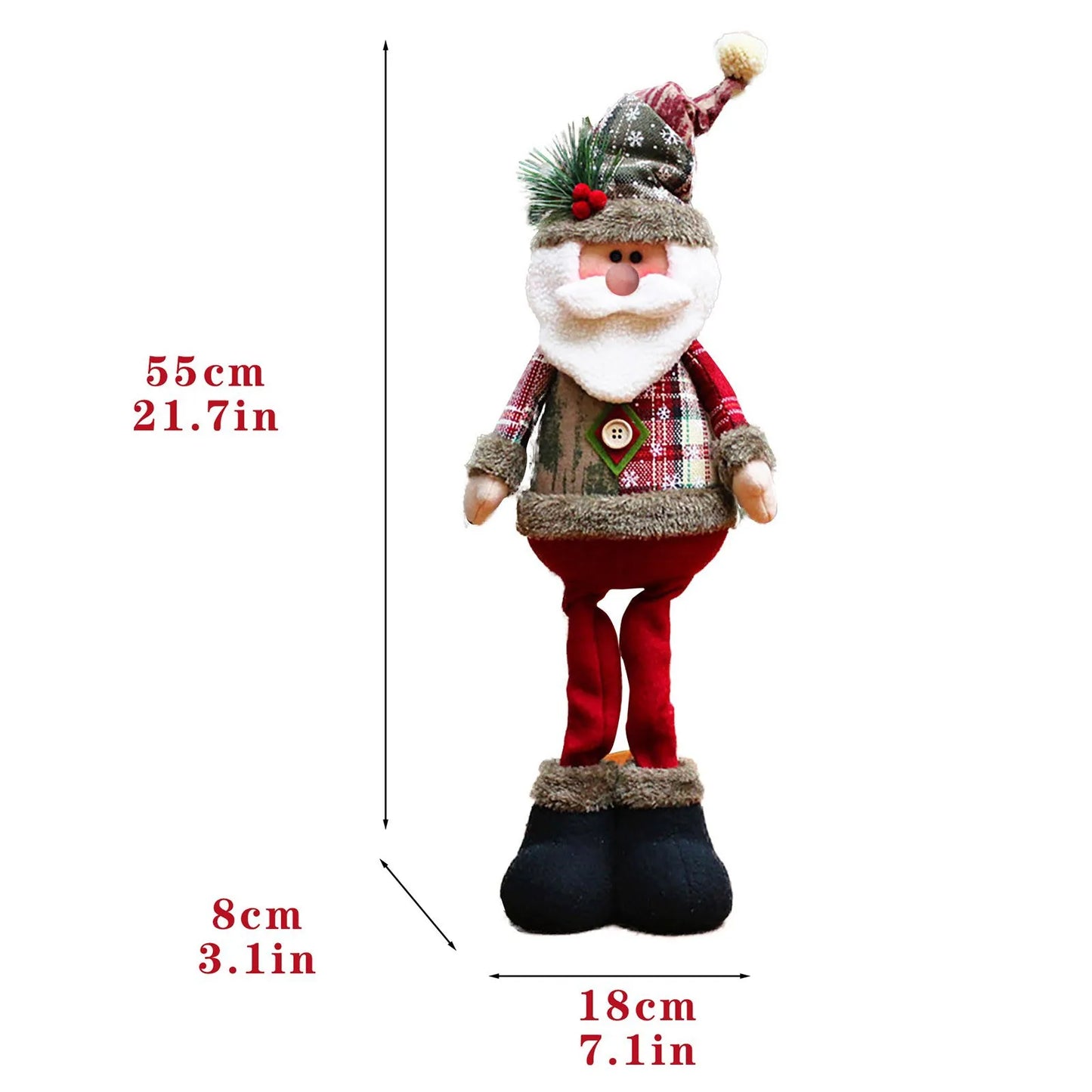 Christmas Santa Snowman-Reindeer Christmas Decoration Leg Table Mantel Decoration