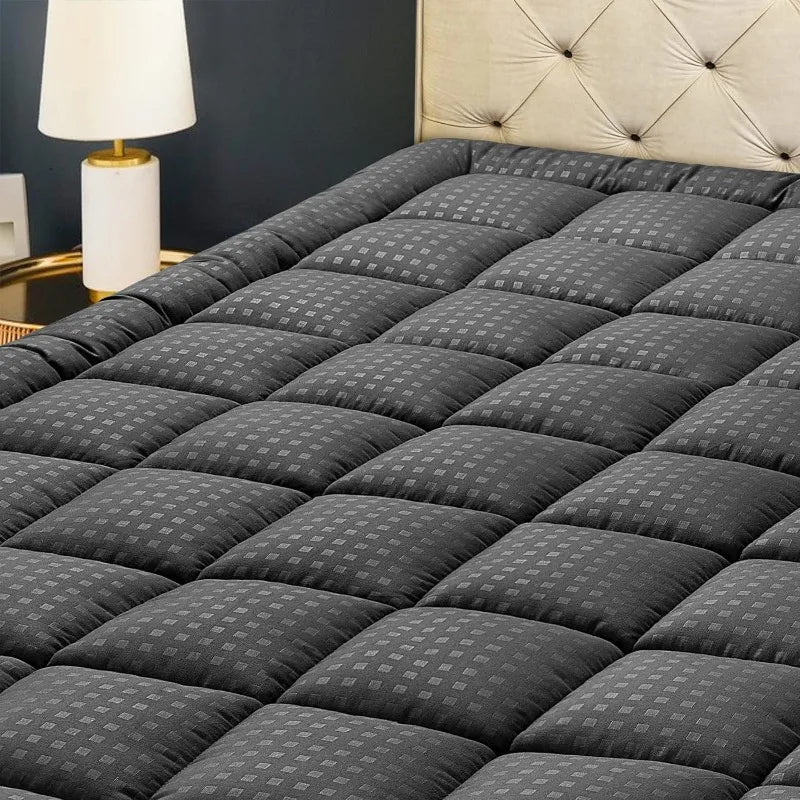 Mattress Pad Quilted Fitted  Protector Cooling Pillow Fluffy Soft Mattress Topper